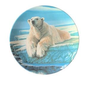 VINTAGE Dominion China LTD The Polar Bear Collector Plate by Paul Krapf  With CO